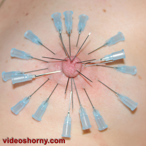 Extreme porn with needles in boob nipples
